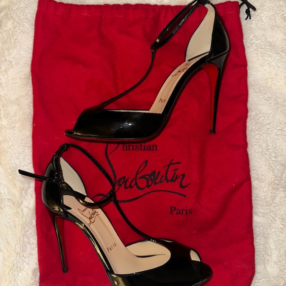 Christian Louboutin Senora Patent Black - Picture 1 of 7